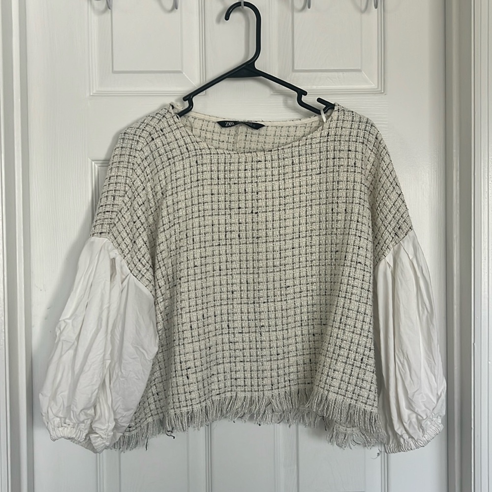 Zara tweed top
